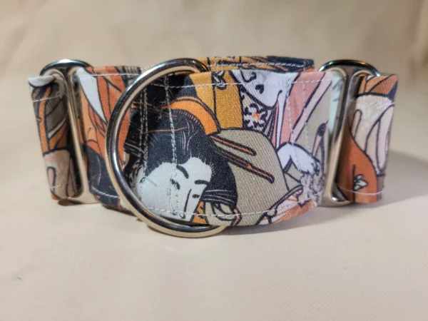 collier chien martingale japon dog's safety en 5 cm ou 50 mm modele GEISHA vue de face_11zon